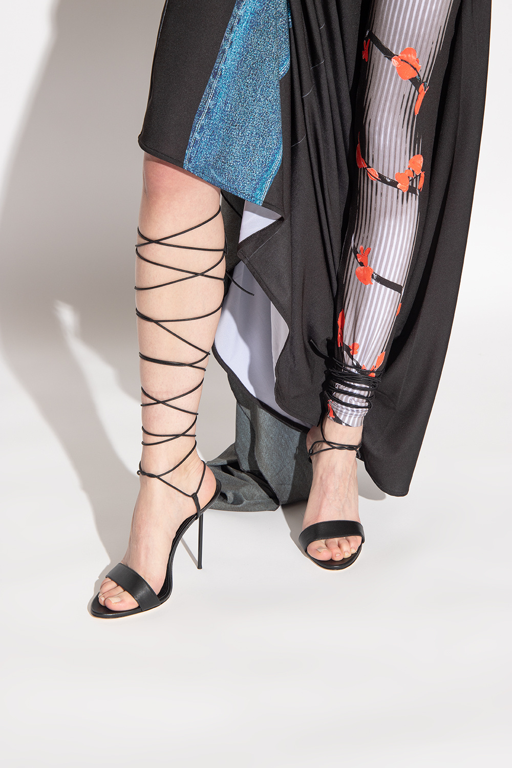 サンダル・ミュール Paris Texas Guya Lace Up Over Knee Sandal Paris Texas | Shoes | Paris Texas Guya Lace Up Over Knee